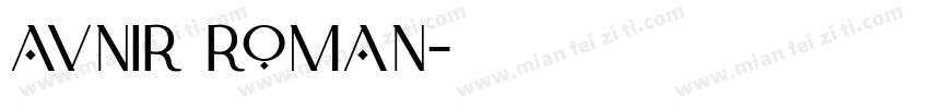 avnir roman字体转换